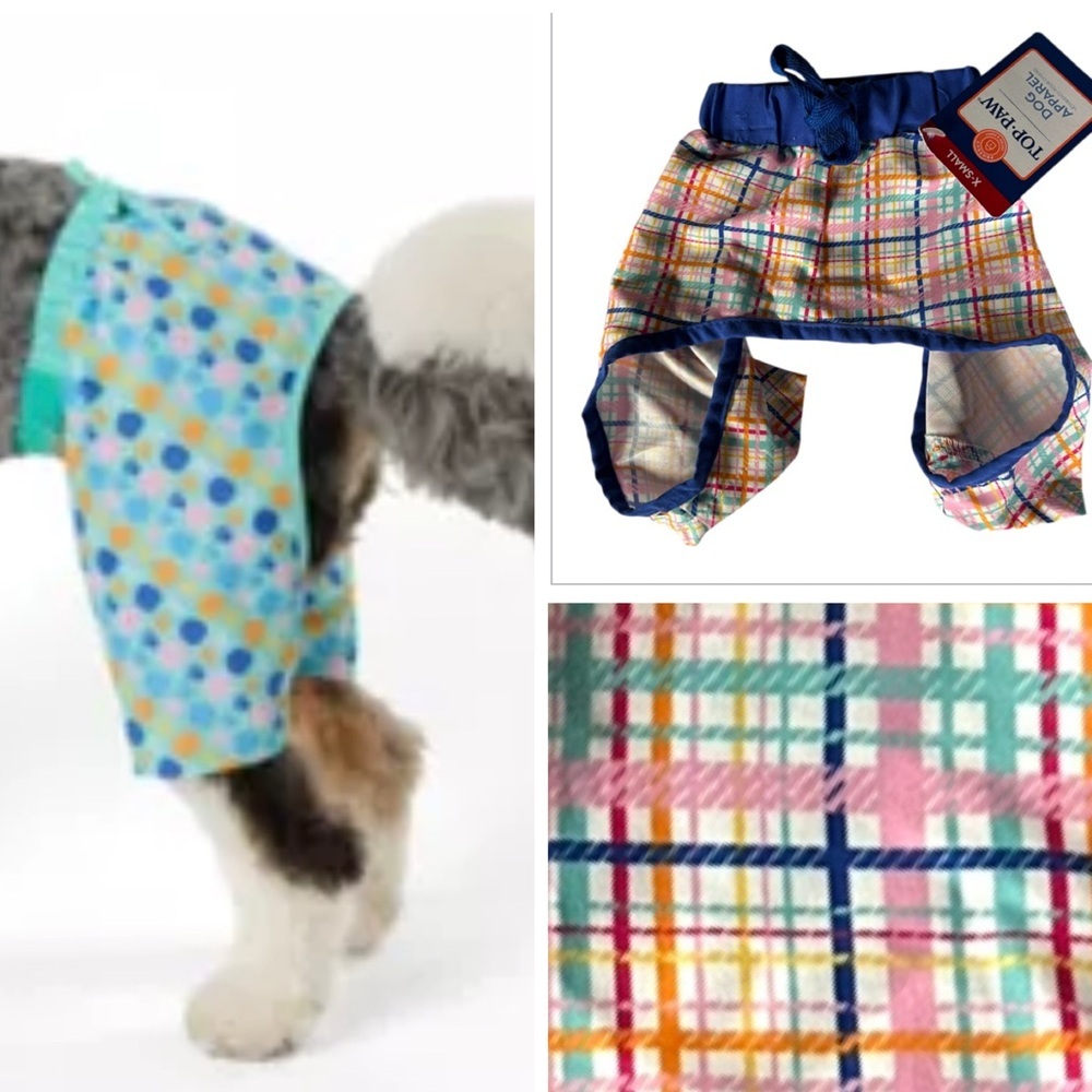 Plaid Dog Shorts Trunks XS